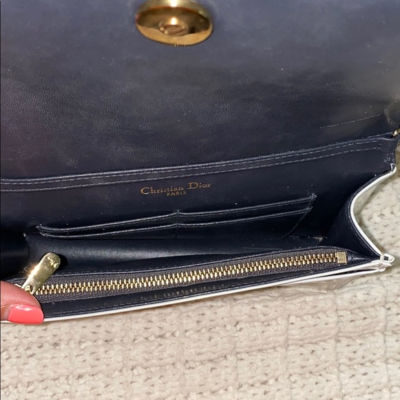 Authentic Christian Dior clutch with chain strap - Picture 3 of 9